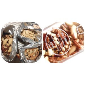 Noten van de Lidl Op de rechterfoto mijn noten in een grote pot